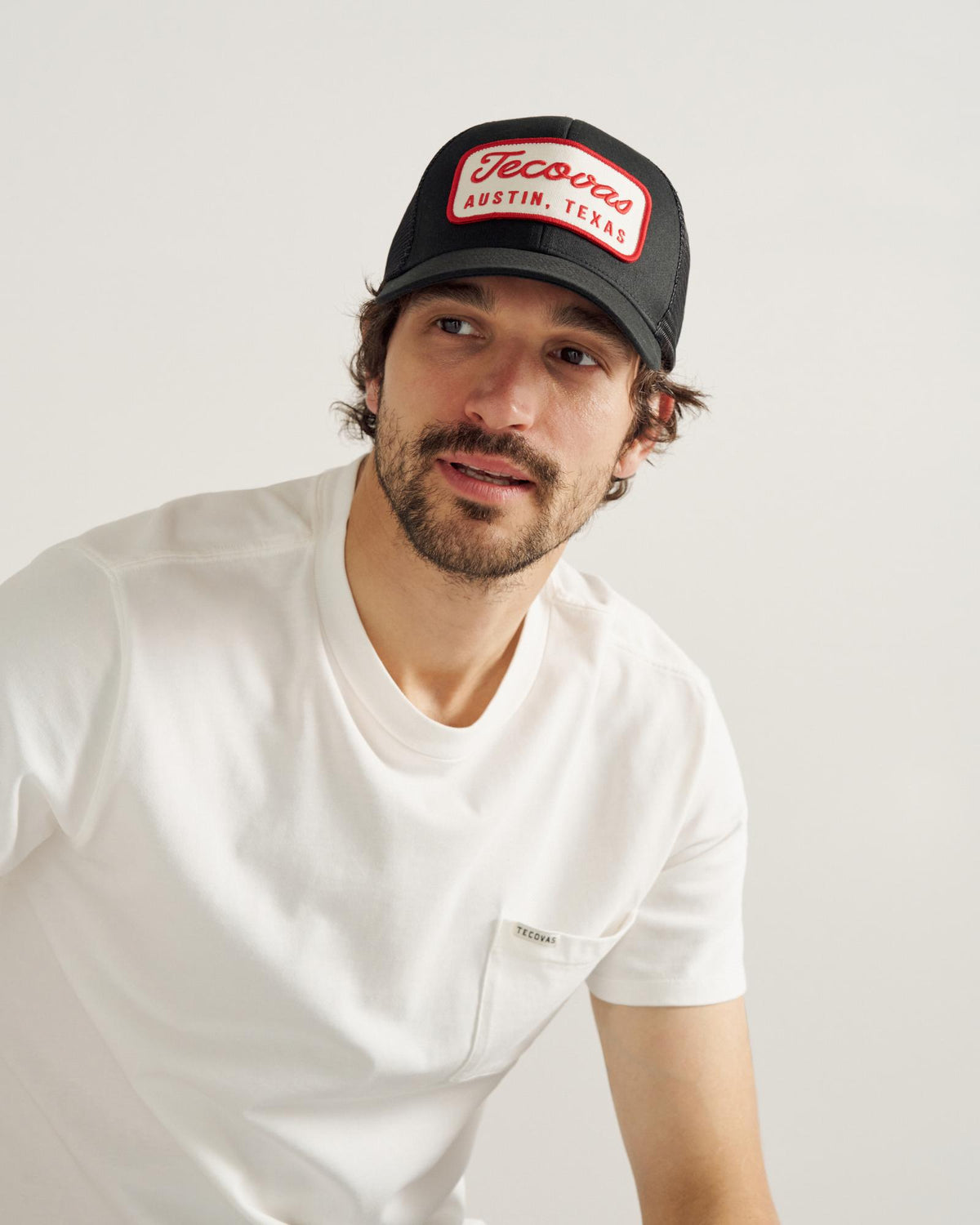 View of Mechanic 6-Panel Mid Pro Trucker - Black