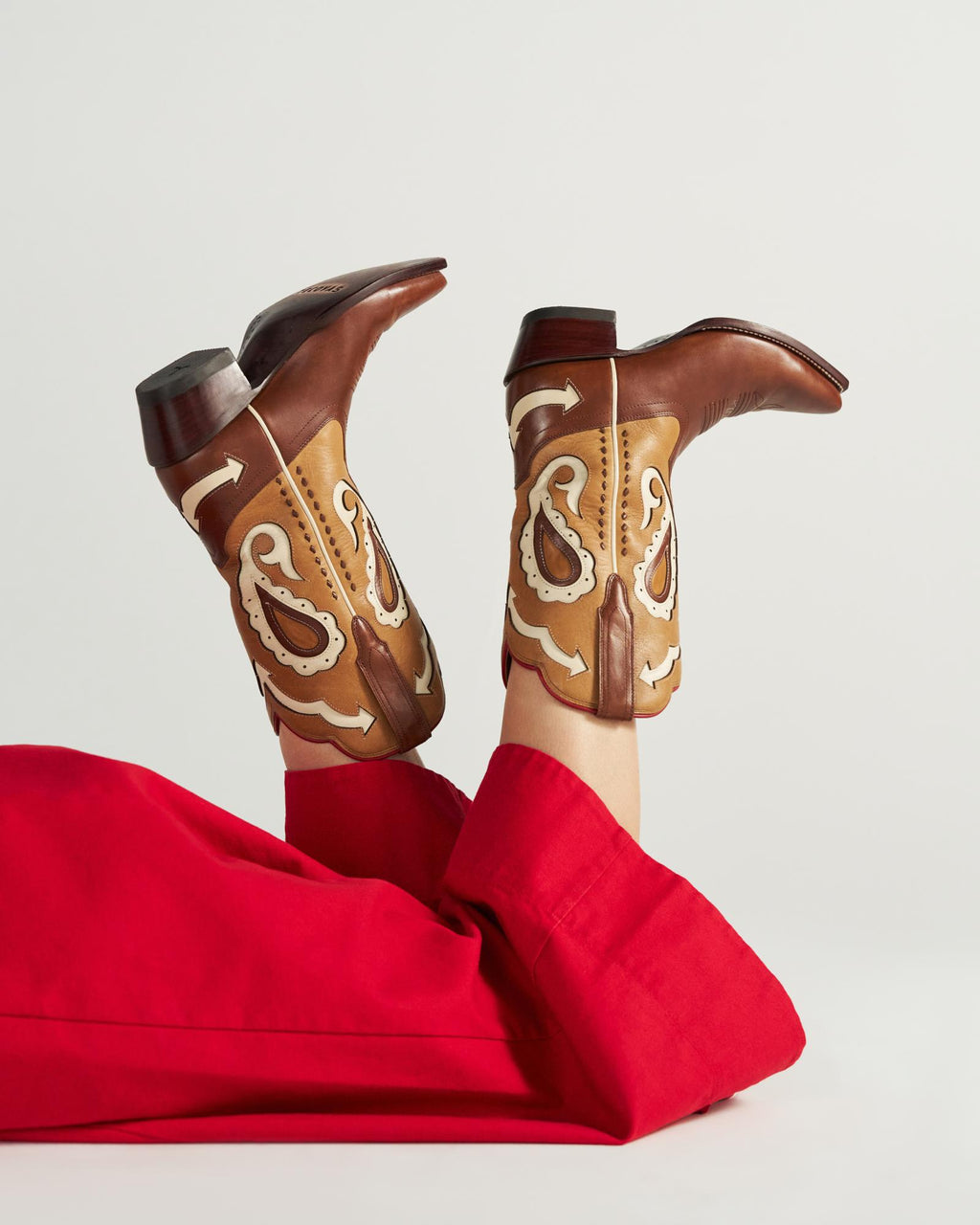View of The Sadie Vintage - Brown Multi Cowhide