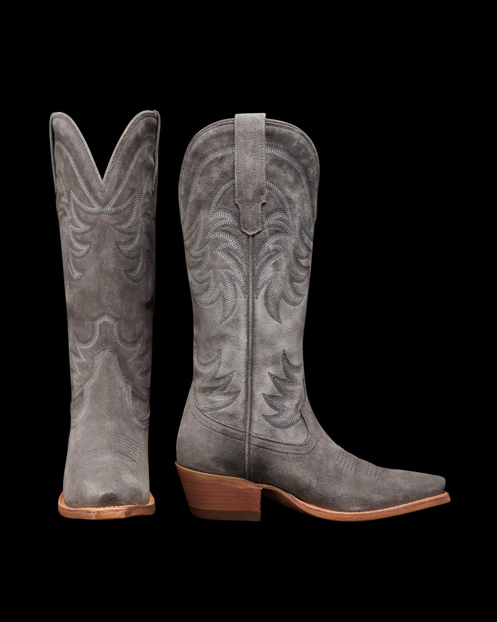 Pair view of The Annie - Charcoal Suede on plain background