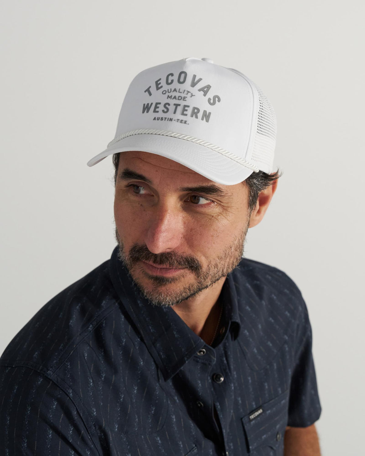 View of Quality Made Performance Trucker - White