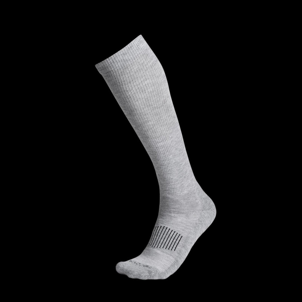 Front view of Boot Socks - Gray on plain background