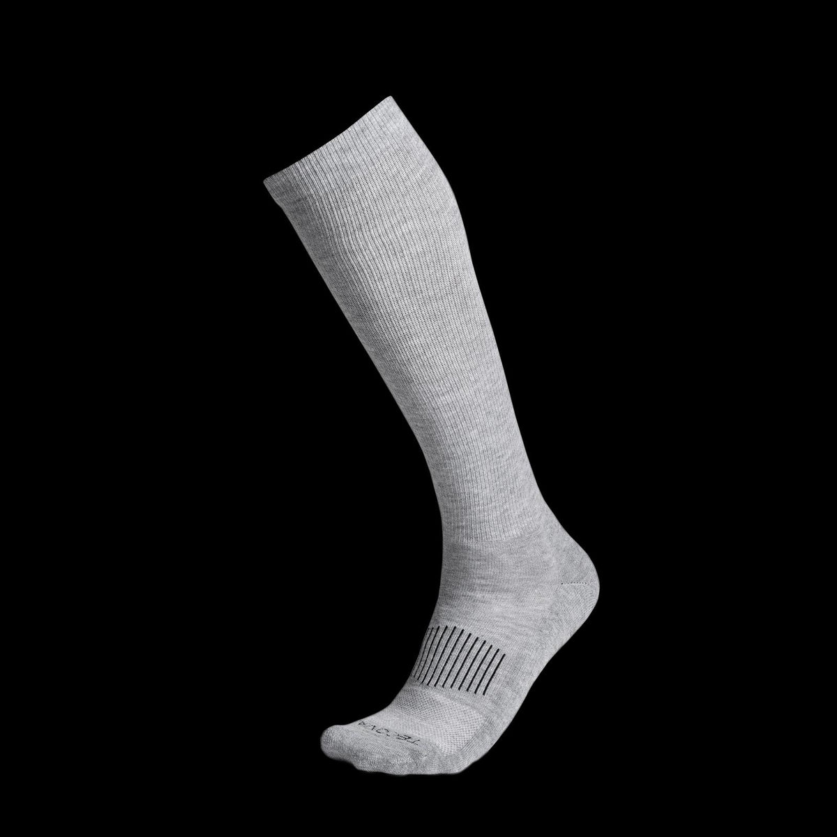 Front view of Boot Socks - Gray on plain background