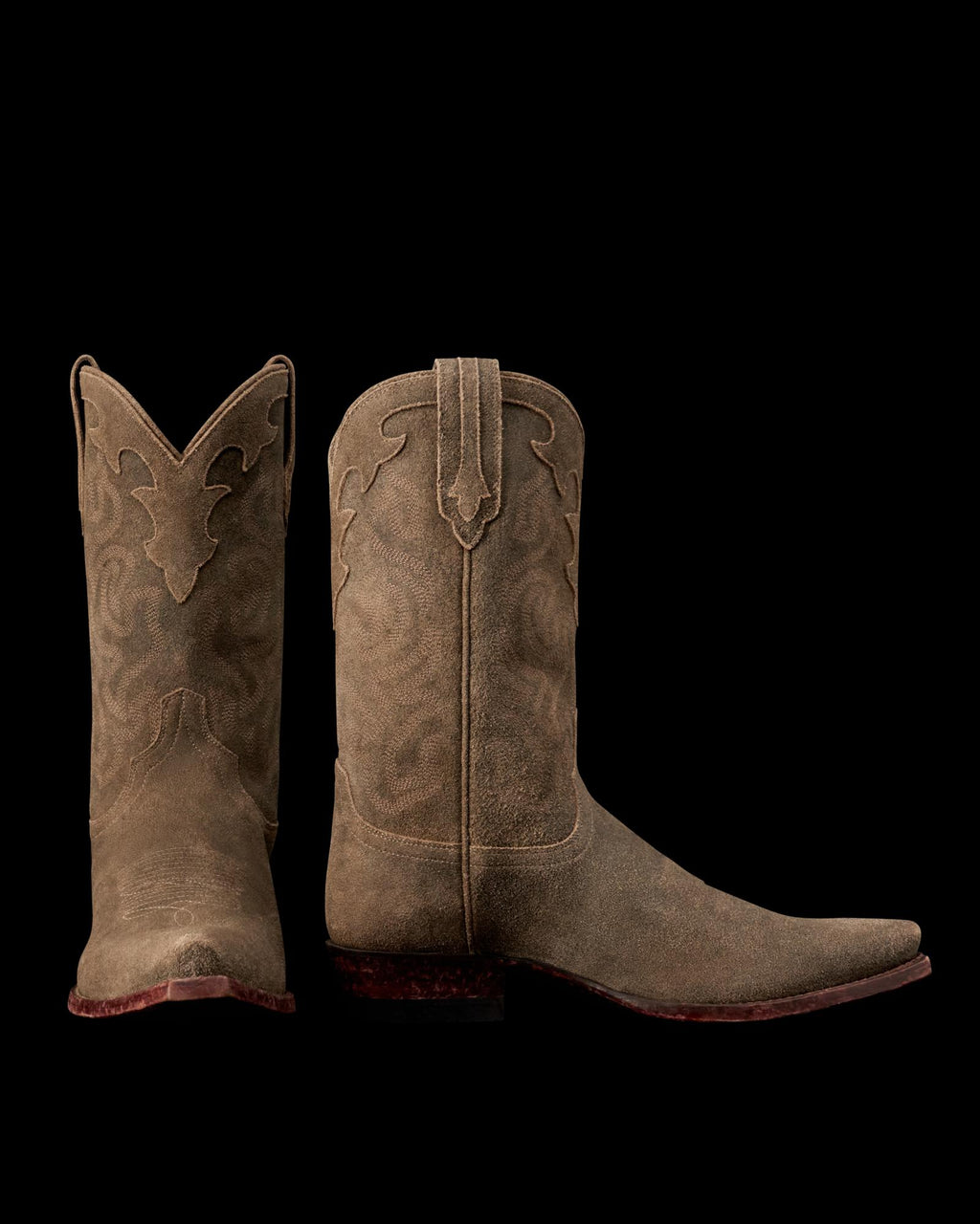 Pair view of The Garrett - Gravel Suede on plain background