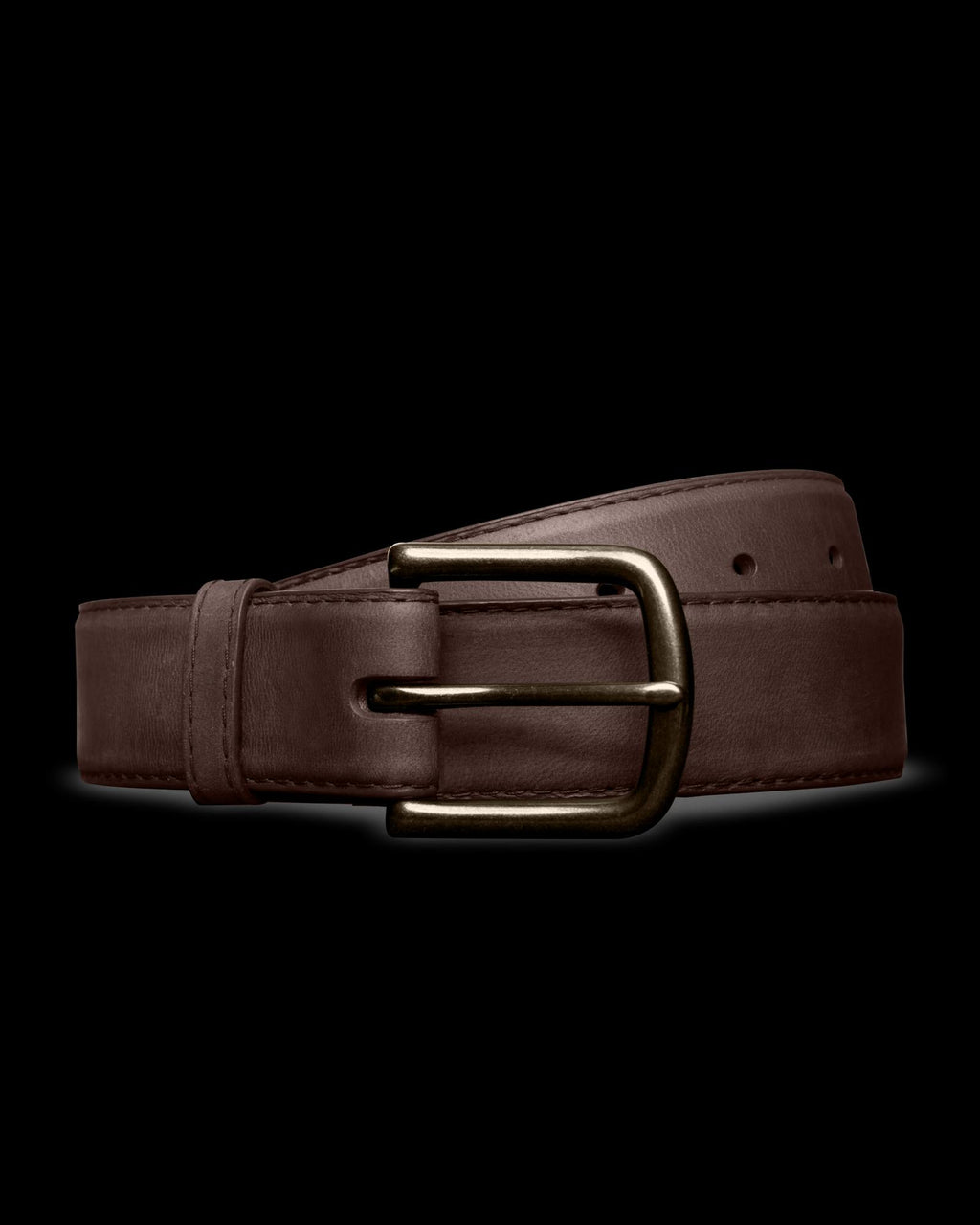 Front view of Men's Goat Belt II - Cafe on plain background