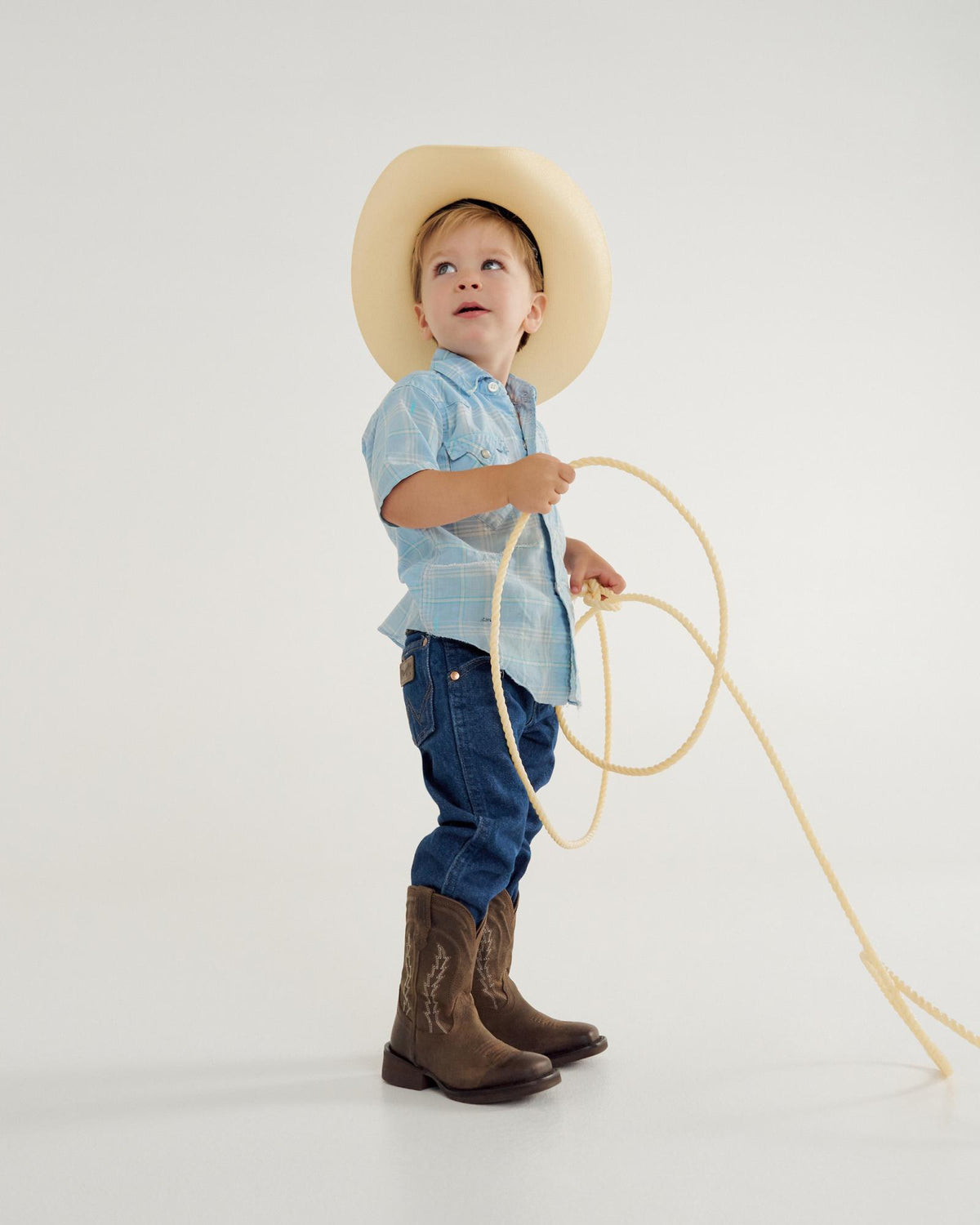 Full view of The Doc Toddler - Cafe Goat on model