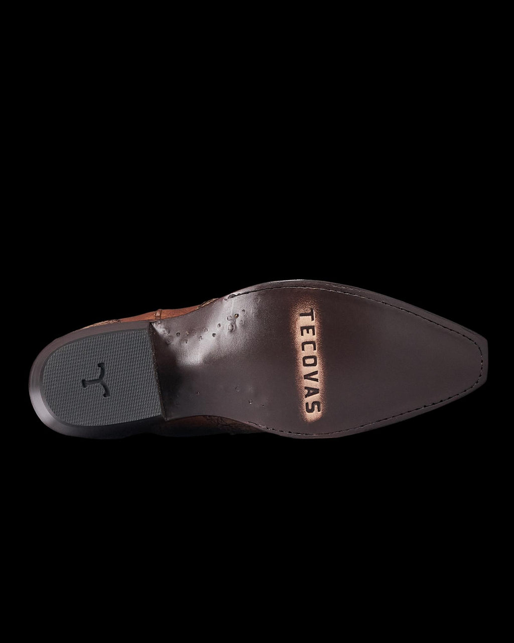 Sole view of The Loretta - Truffle Caiman on plain background
