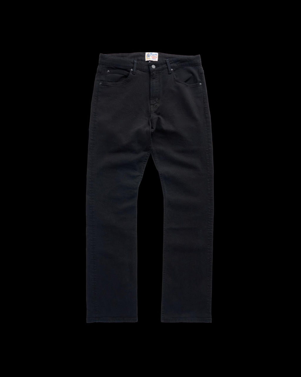 Front view of Men's Slim Straight Stretch Twill - Black on plain background