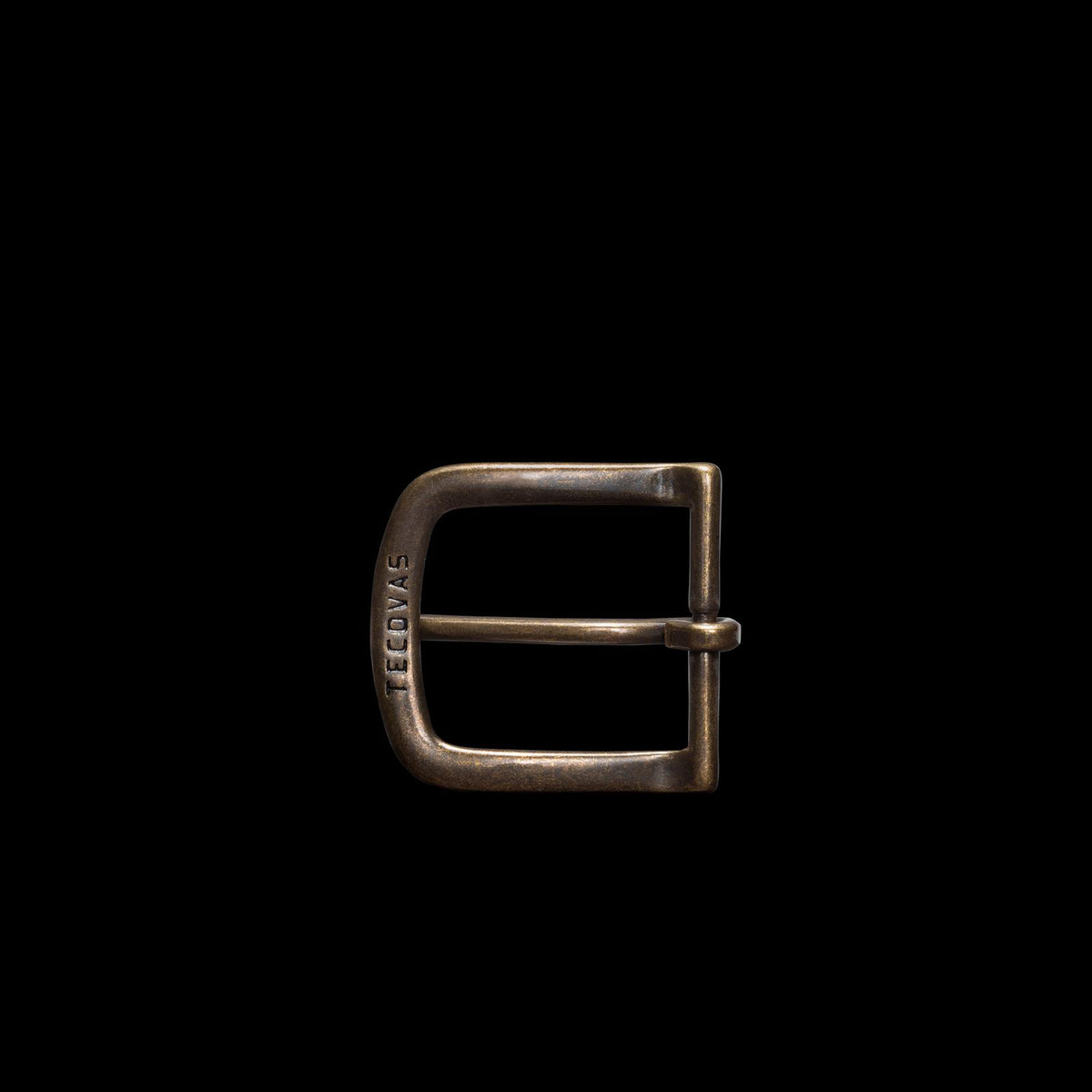 Front view of Men's Belt Buckle - Antique Brass on plain background