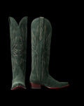 Pair view of The Loretta - Hunter Green Suede on plain background