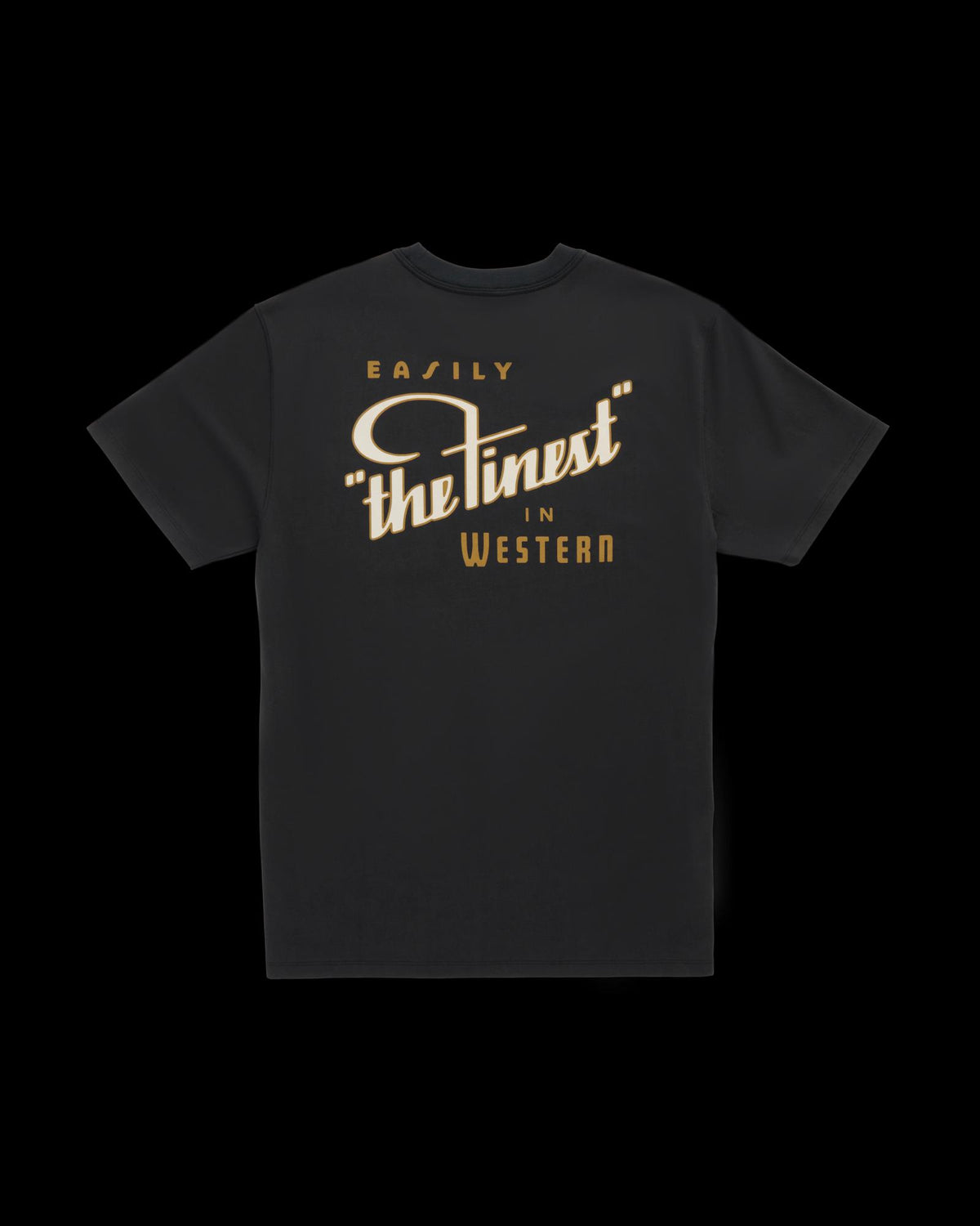 Closeup detail view of Men's the Finest Pocket T-Shirt - Black/Multi