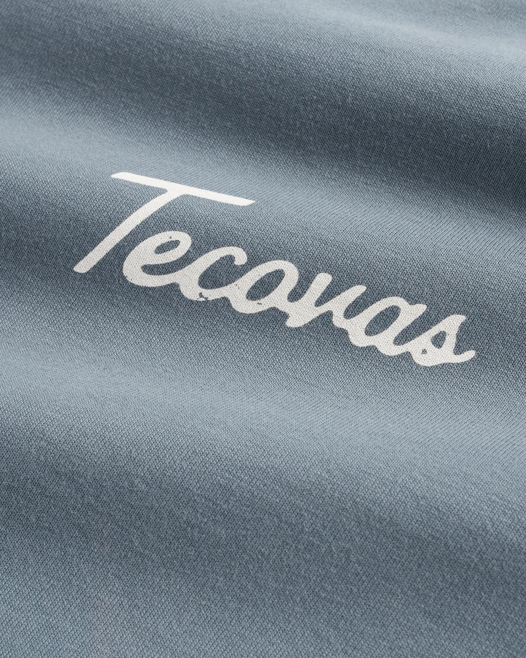 Front view of Women's Store Front Tee - Blue on plain background
