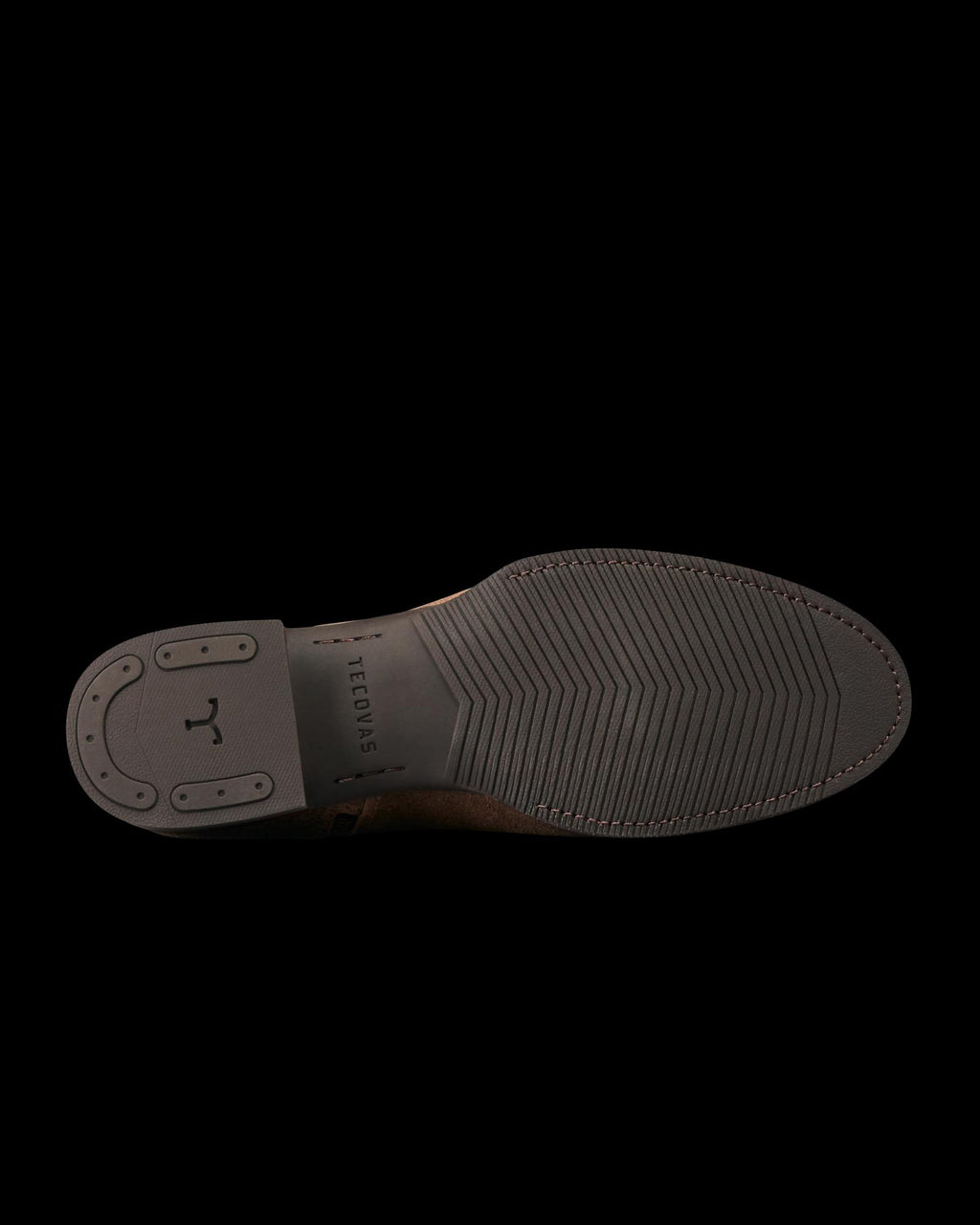 Sole view of The Wayne - Dustwood Suede on plain background
