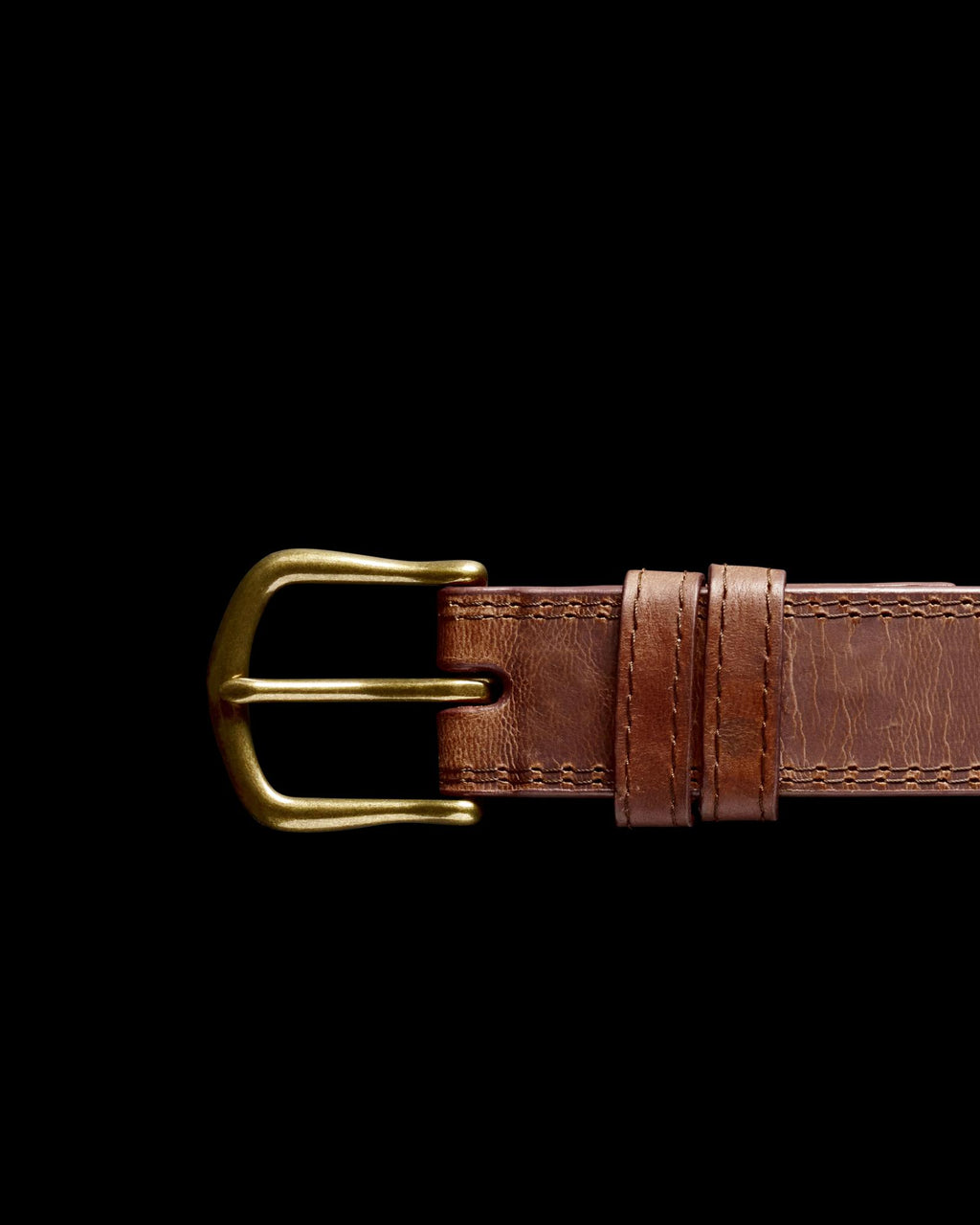 Front view of Women's Goat Belt - Scotch on plain background