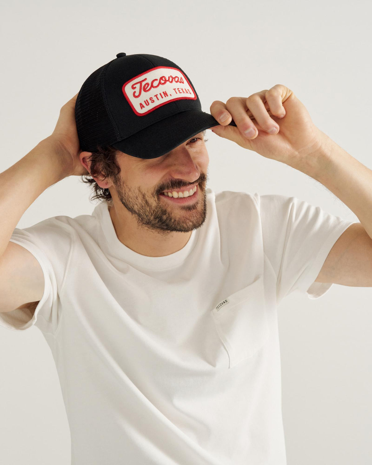 View of Mechanic 6-Panel Mid Pro Trucker - Black