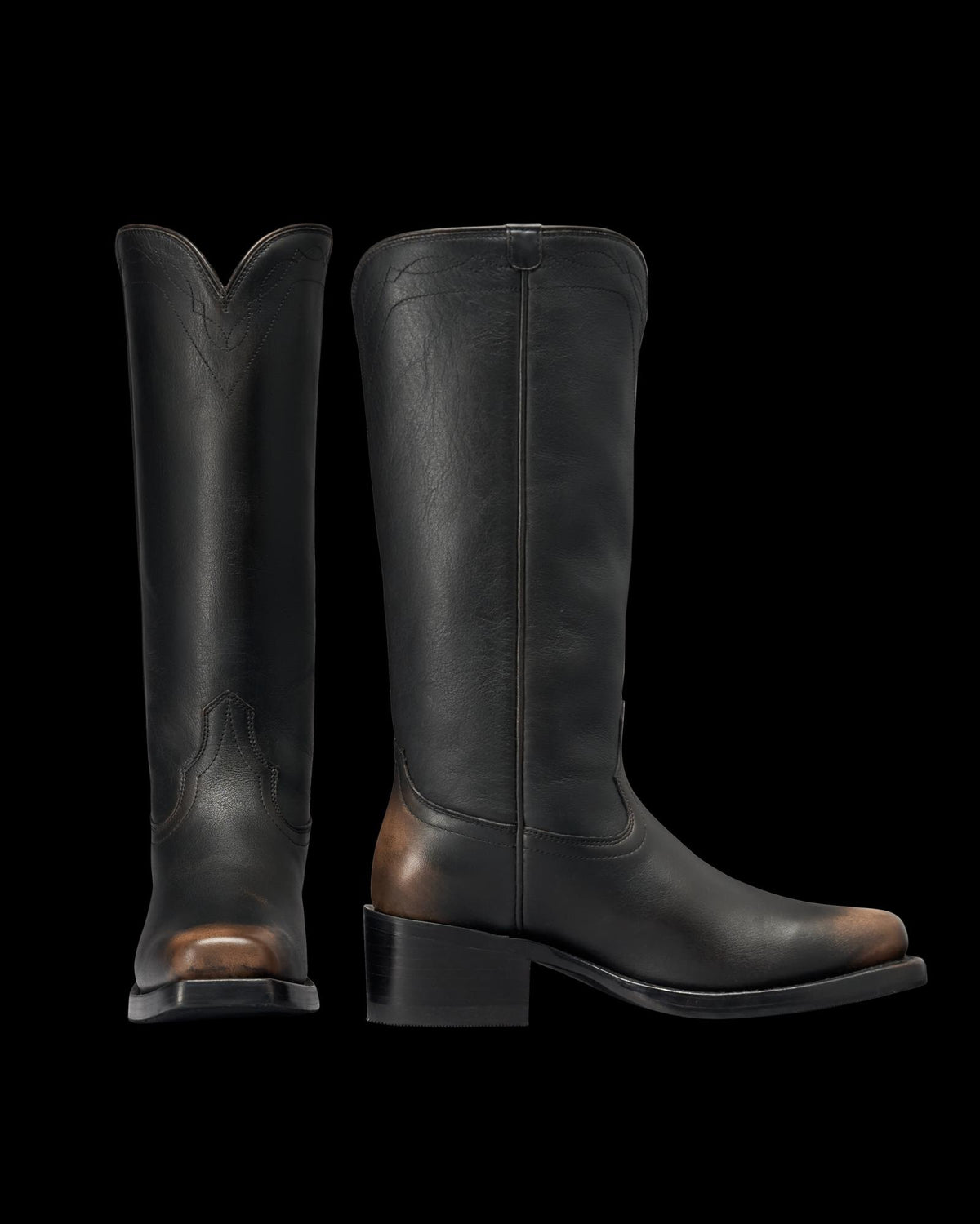 Pair view of The Charlie - Midnight Cowhide on plain background