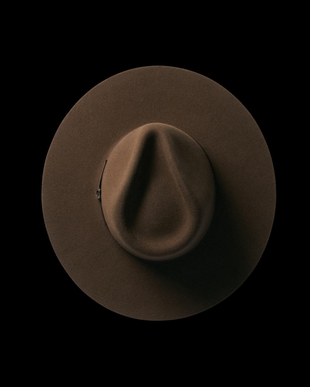 View of The Belle Wool Cowgirl Hat - Medium Brown