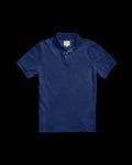 Closeup detail view of Men's Polo Pearl Snap SS - Navy