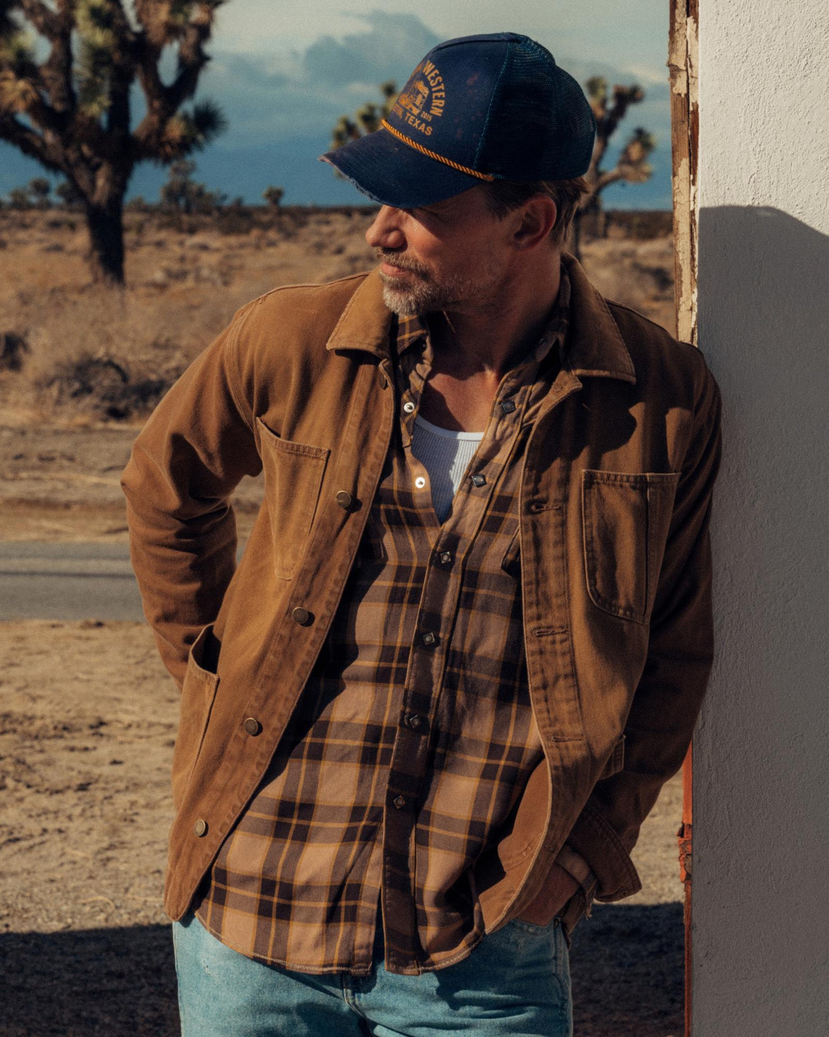 View of Men's Chore Jacket - Washed Tobacco