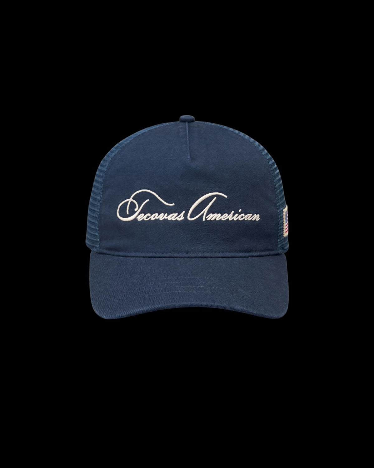 Front view of Tecovas American Trucker - Washed Navy on plain background
