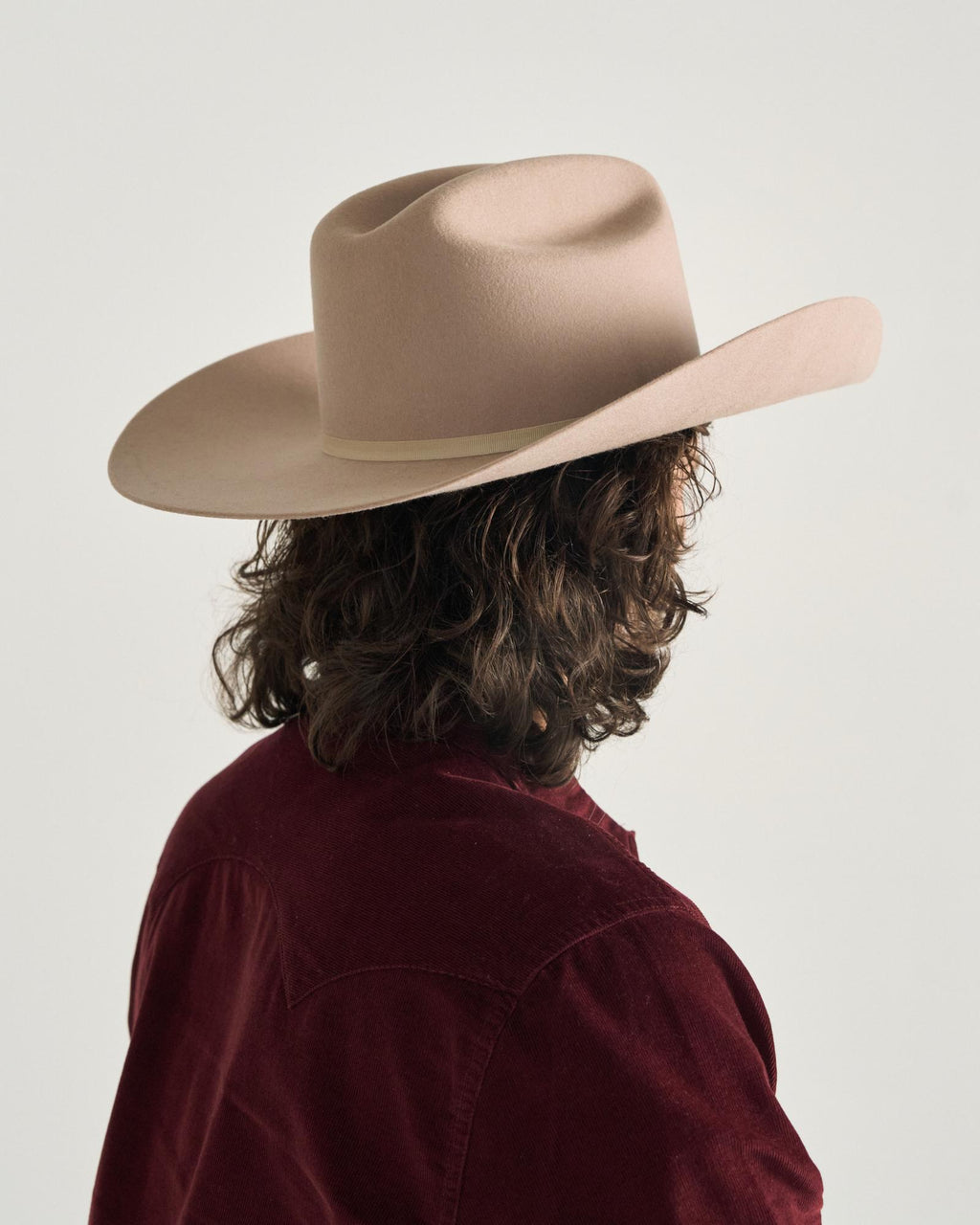 View of Cattleman Wool Cowboy Hat - Khaki