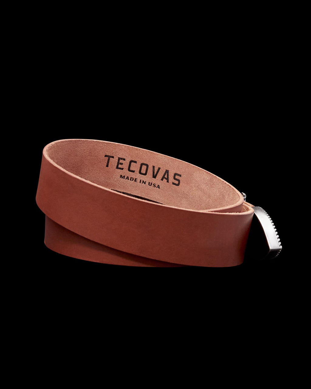 Back view of Women's Western 3 Piece Belt - Brown on plain background