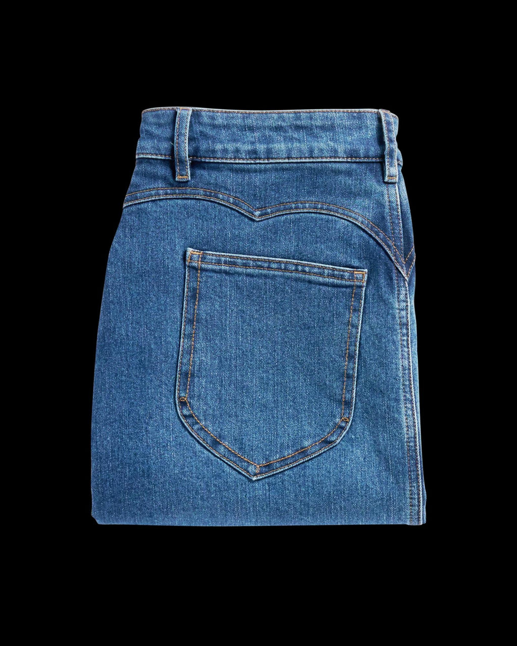 Women's Denim Midi Skirt - Medium Wash