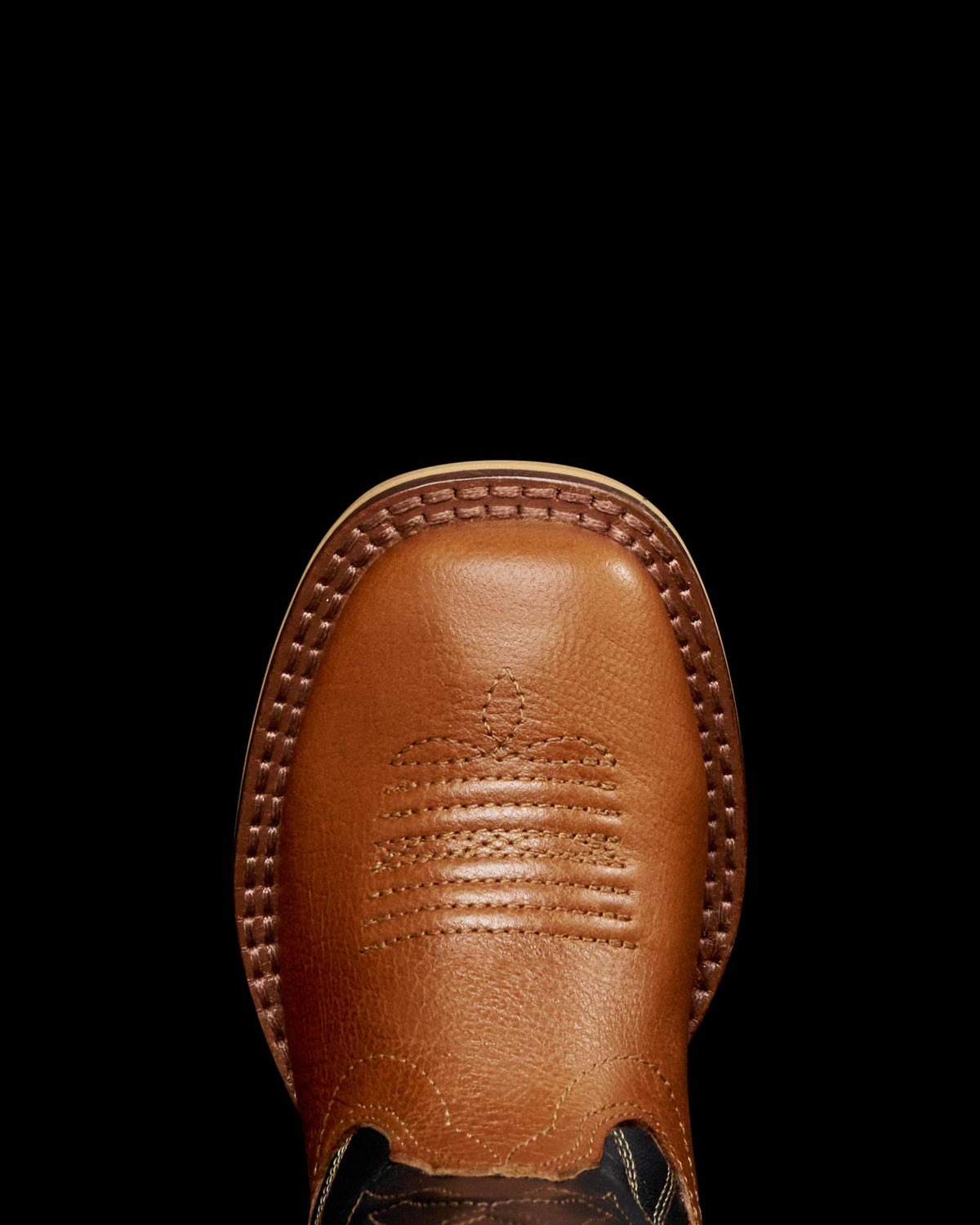 Toe view of The Doc Toddler - Tan Goat on plain background
