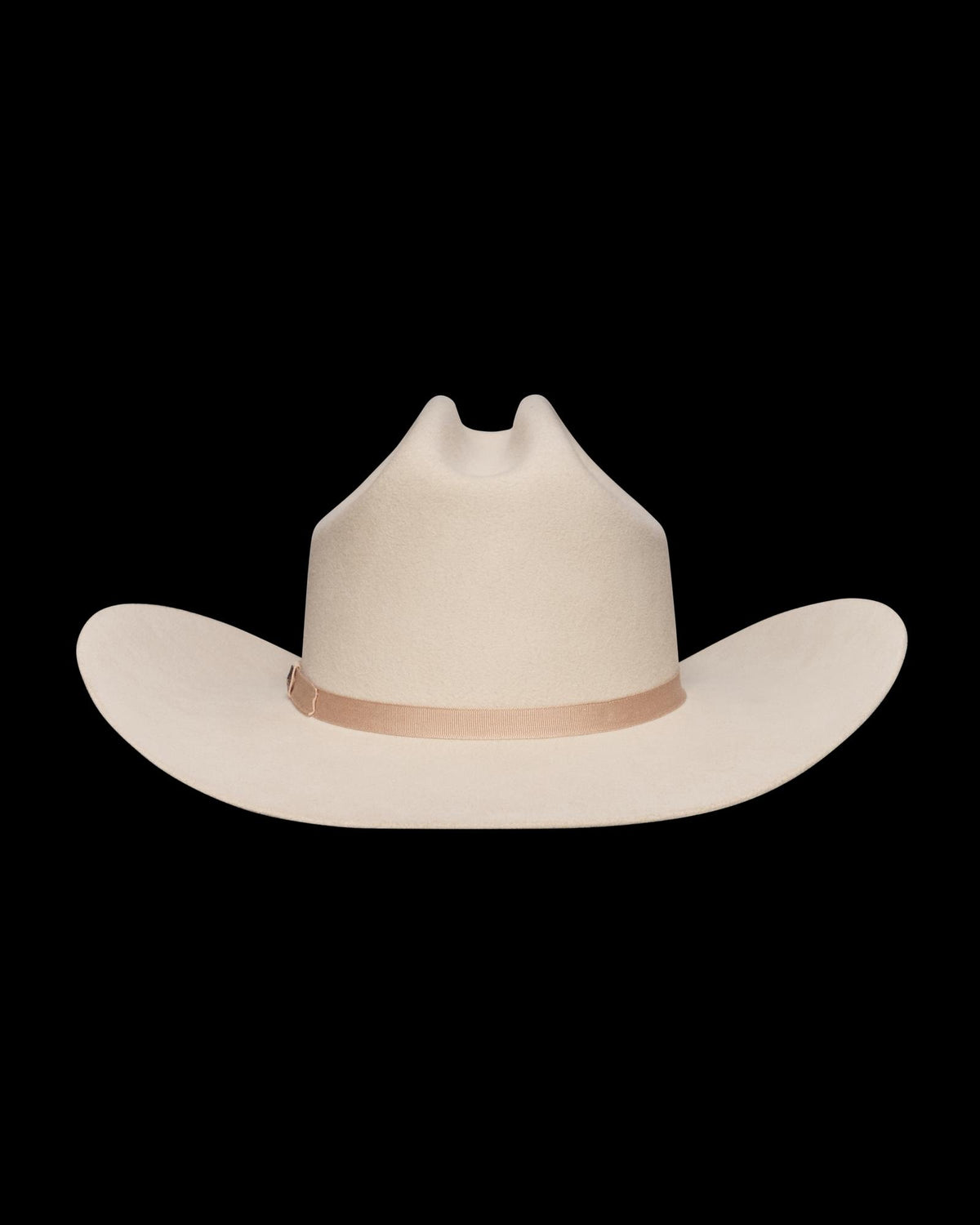 Back view of Cattleman Fur Cowboy Hat - Silverbelly on plain background