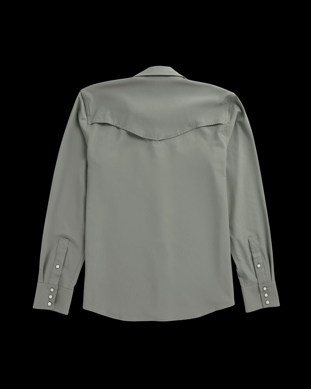 Closeup detail view of Men's Performance Western Pearl Snap - Cactus