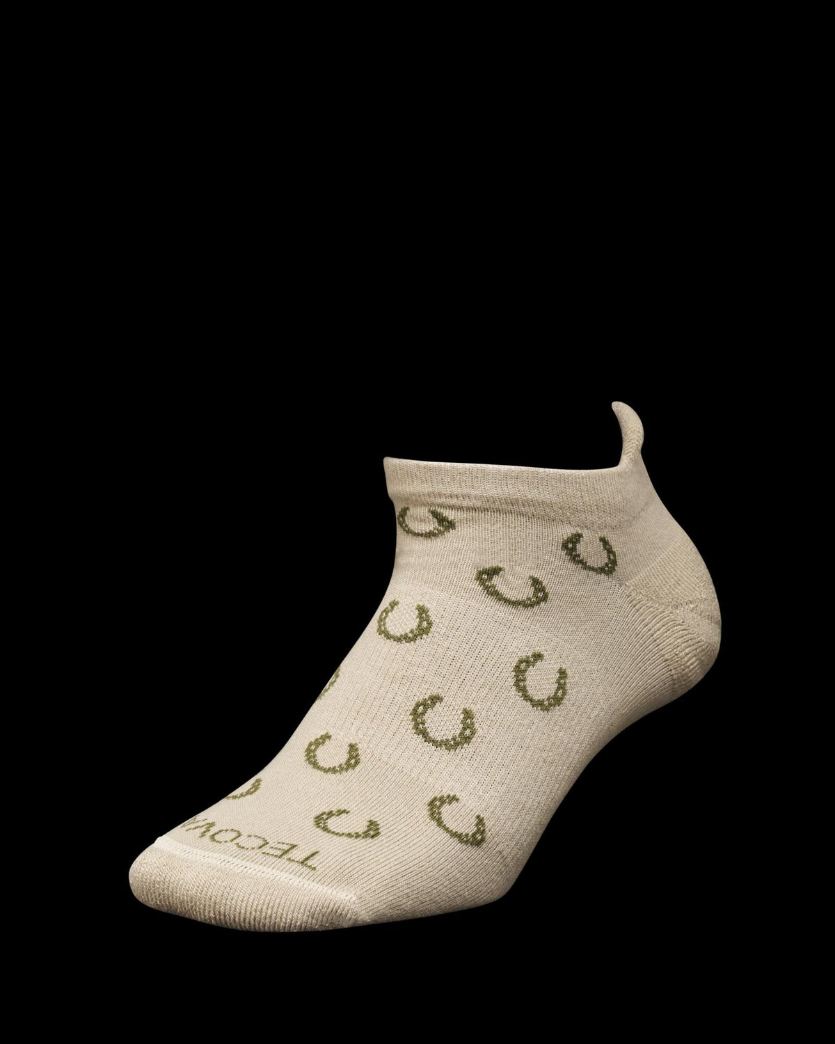 View of Horseshoe Ankle Sock (2-Pack) - Green / Sand