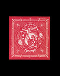 Front view of Gameday Bandana - Red on plain background