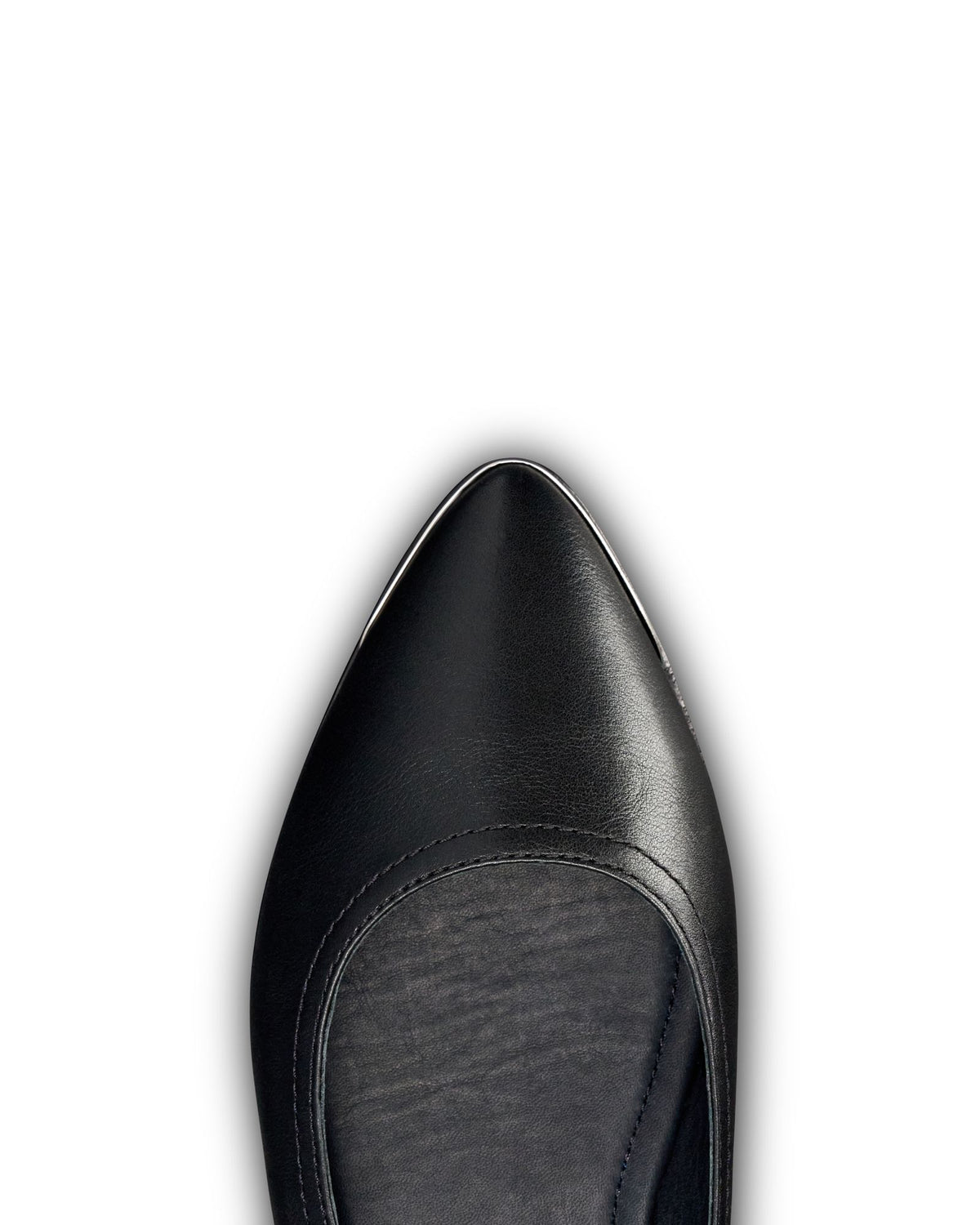 Toe view of The Misty - Midnight Cowhide on plain background