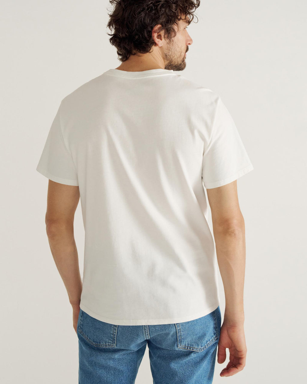 Closeup view of Standard Issue Pocket Tee - Bone