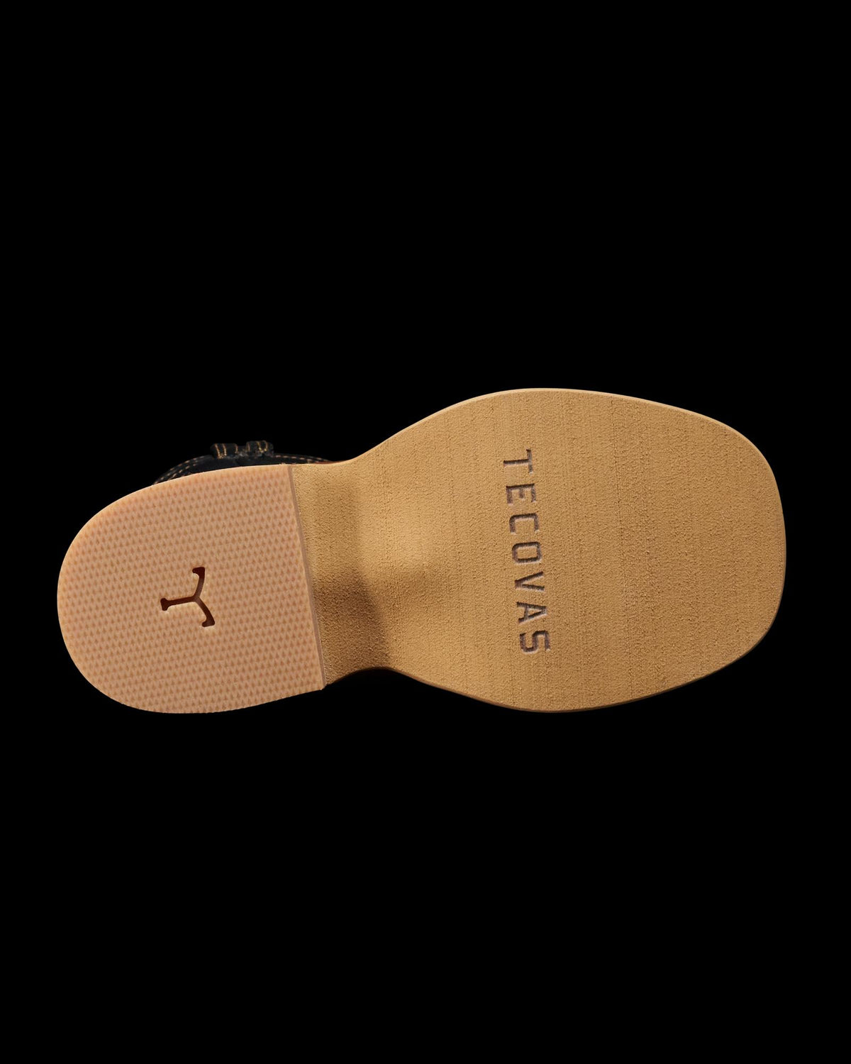 Sole view of The Doc Toddler - Tan Goat on plain background