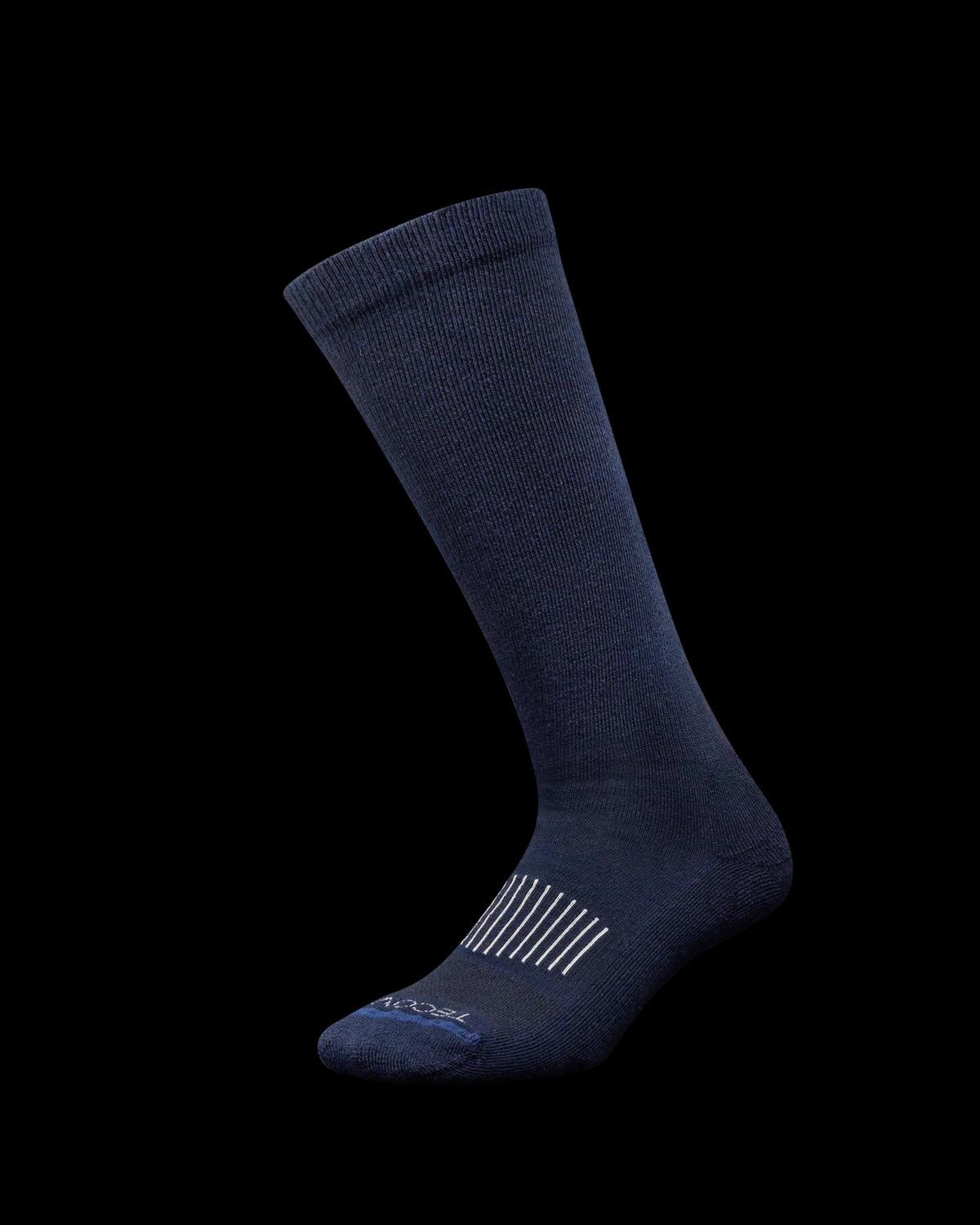 View of Boot Socks - Navy / Brown / White