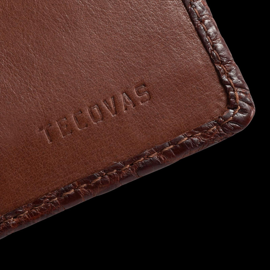 Front view of Bifold Card Case - Walnut on plain background