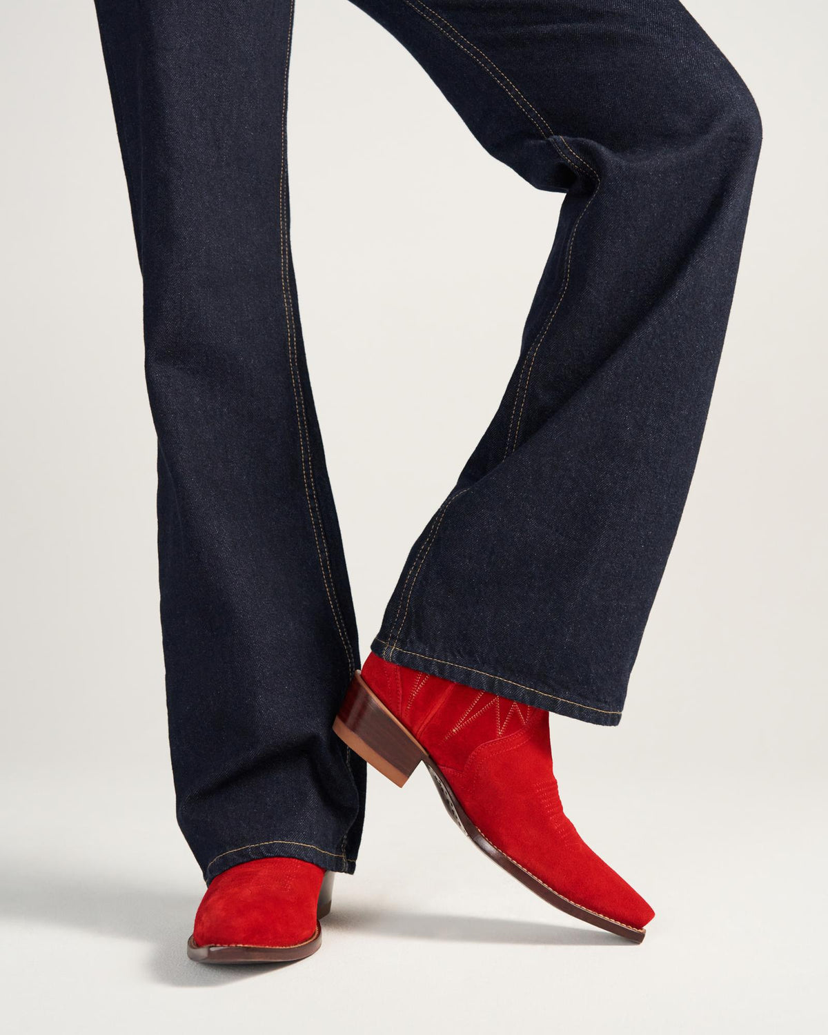 View of The Lynn - Barn Red Suede