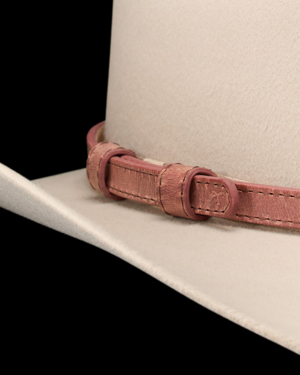 Closeup view of Hat Band - Pink Frost