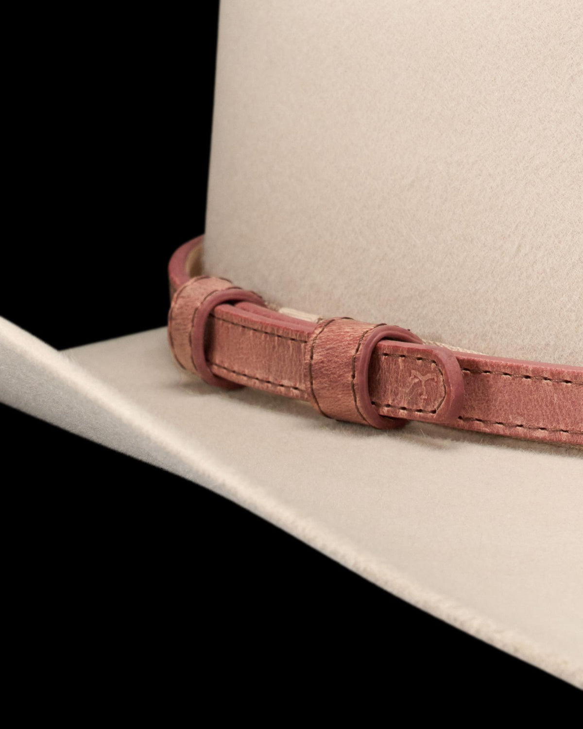 Closeup view of Hat Band - Pink Frost