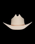 Front view of Cattleman Fur Cowboy Hat - Silverbelly on plain background