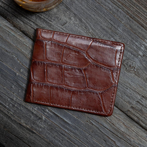 Alligator Billfold - Walnut