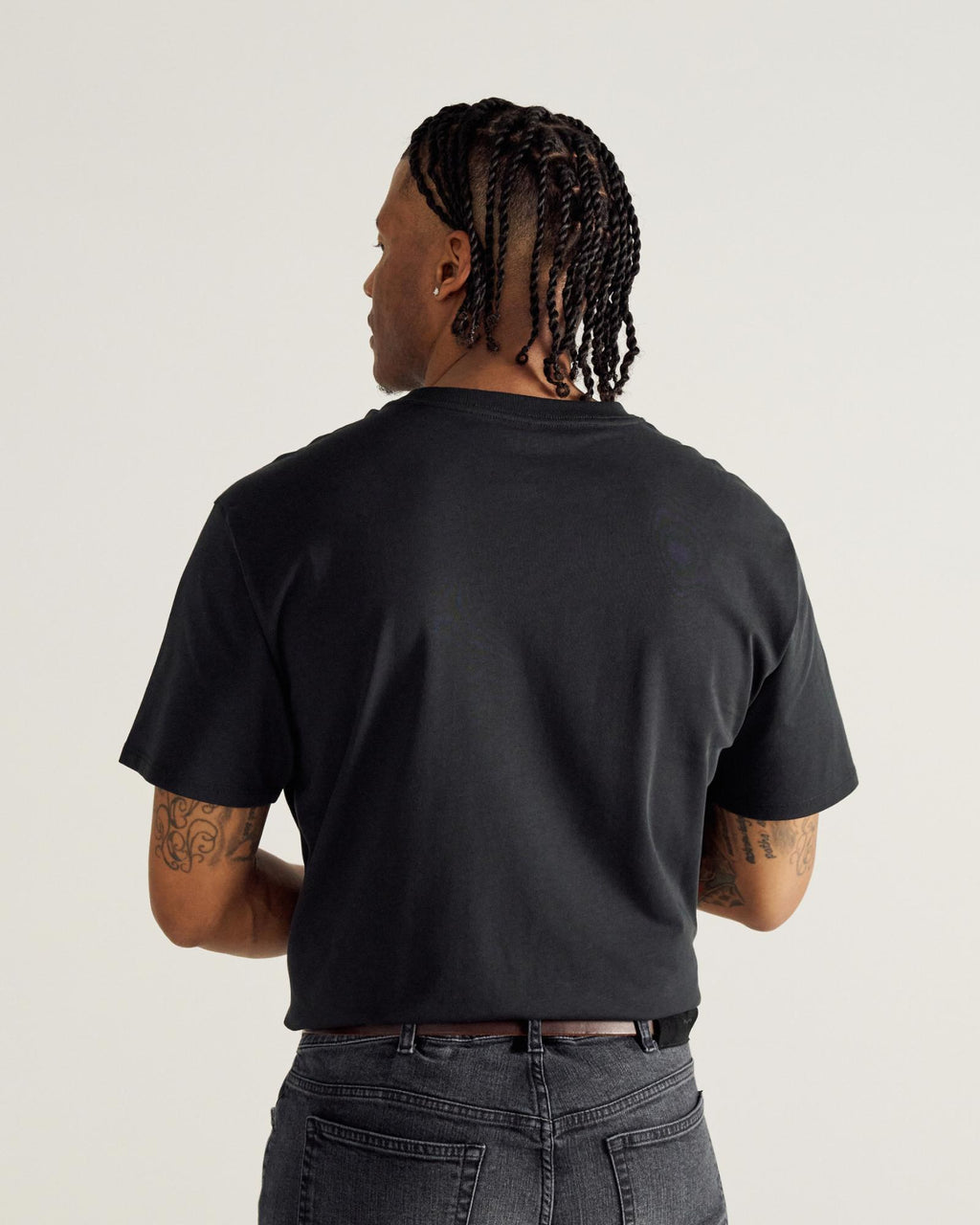 Closeup detail view of Standard Issue Pocket Tee - Black