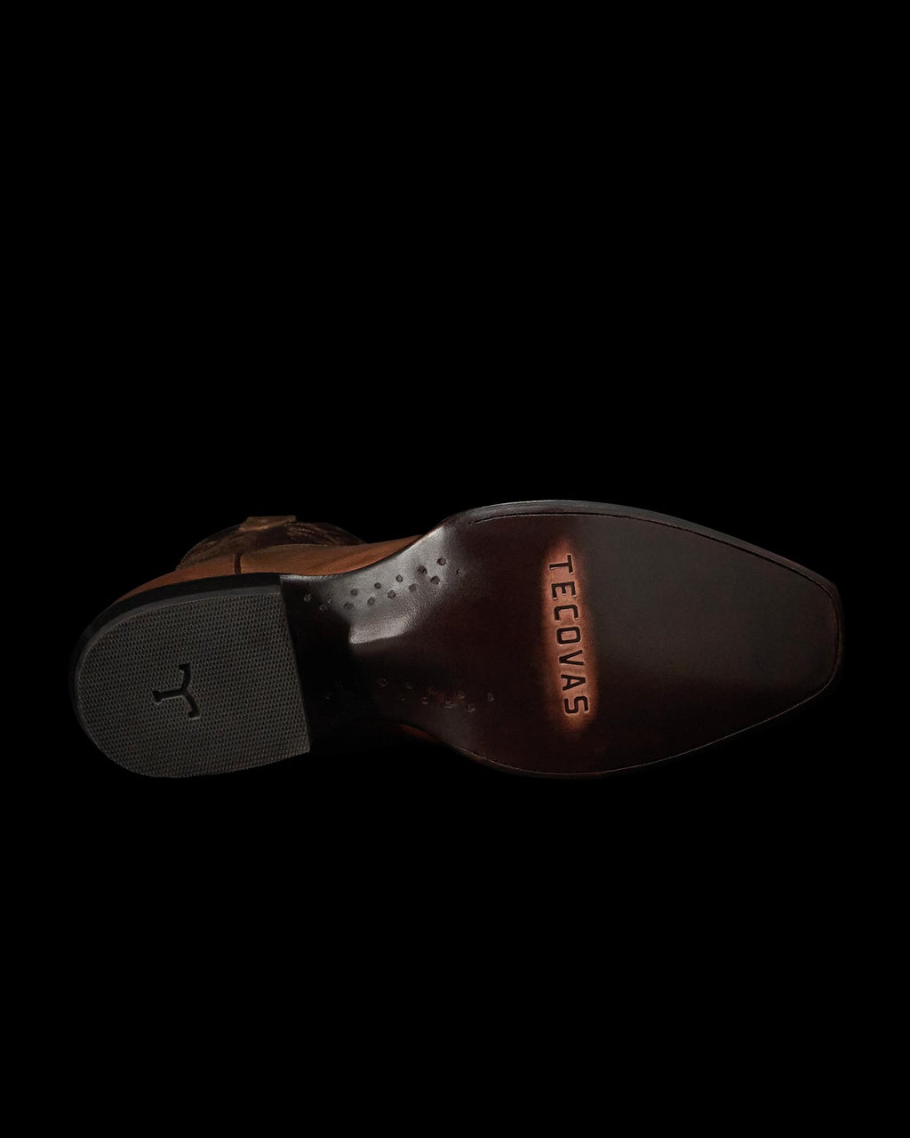 Sole view of The Warren - Vintage Tan Cowhide on plain background