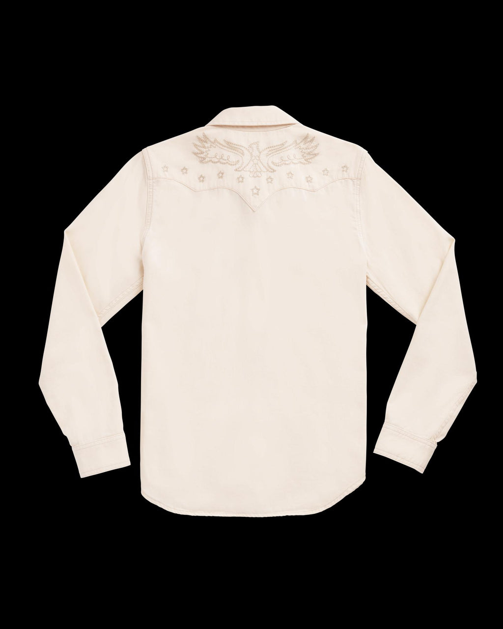 Closeup detail view of Women's Denim Pearl Snap (III) - Natural