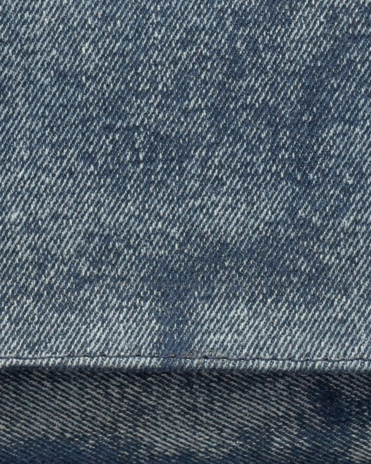Closeup view of Denim Shoulder Bag - Medium Wash