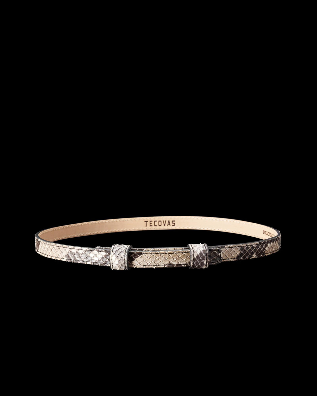 Front view of Hat Band - Black Bone on plain background