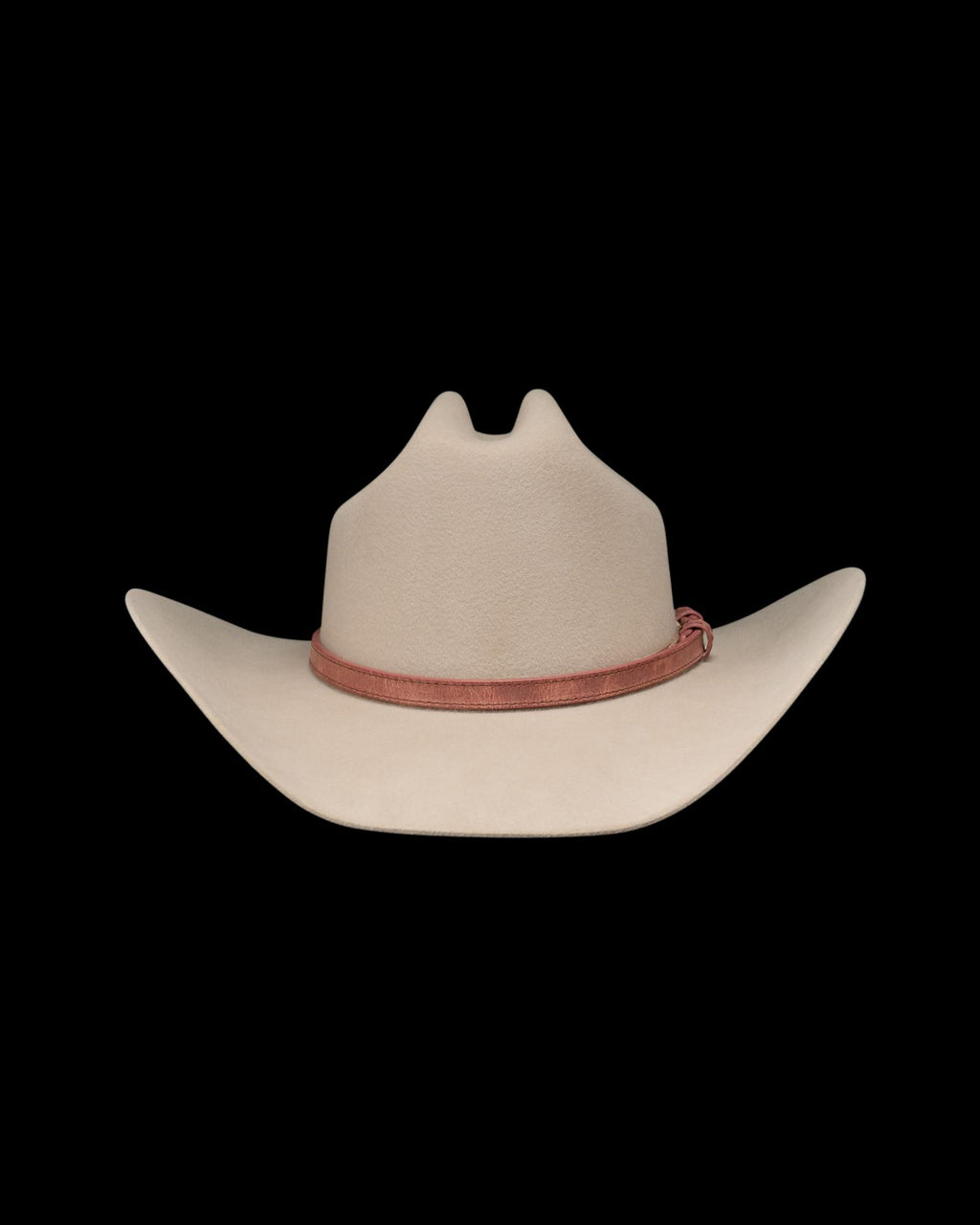 Back view of Hat Band - Pink Frost on plain background