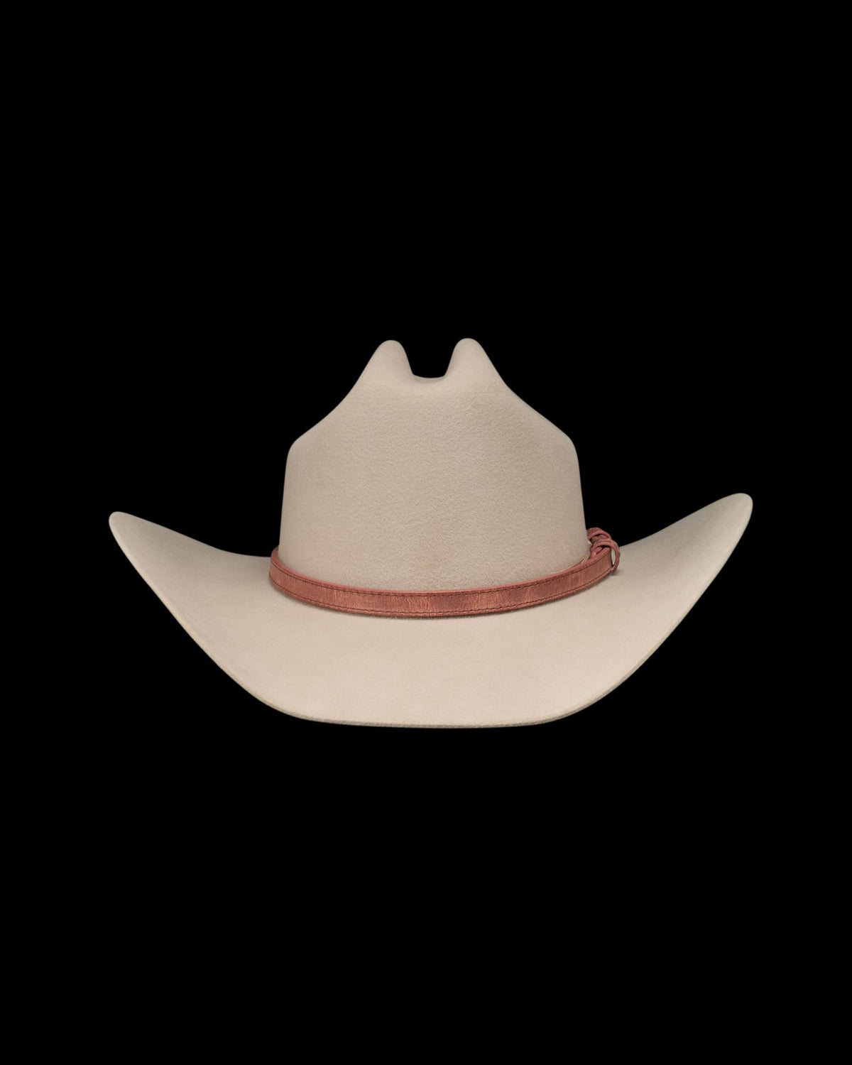 Back view of Hat Band - Pink Frost on plain background