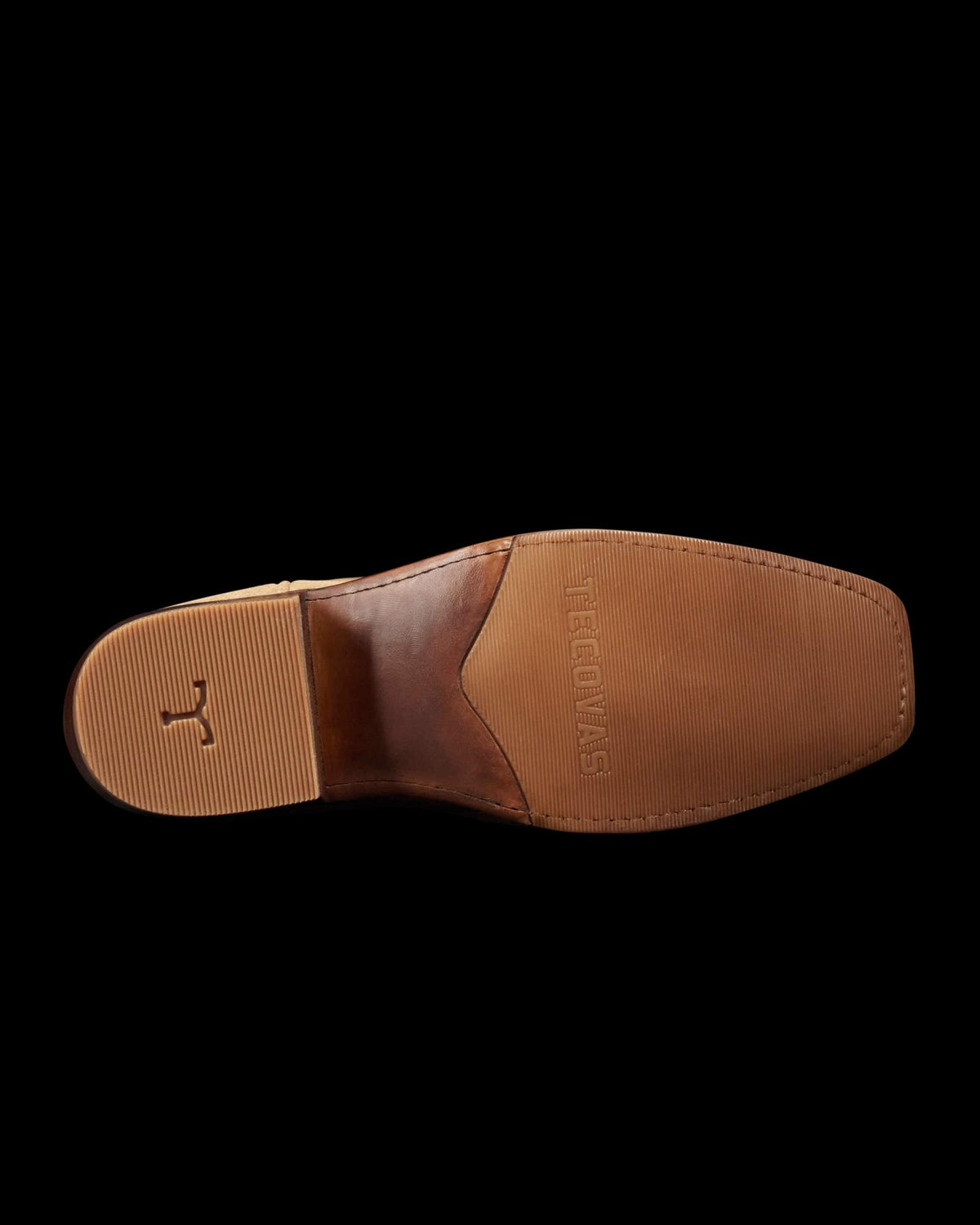 Sole view of The Cheyenne - Desert Tan Suede on plain background