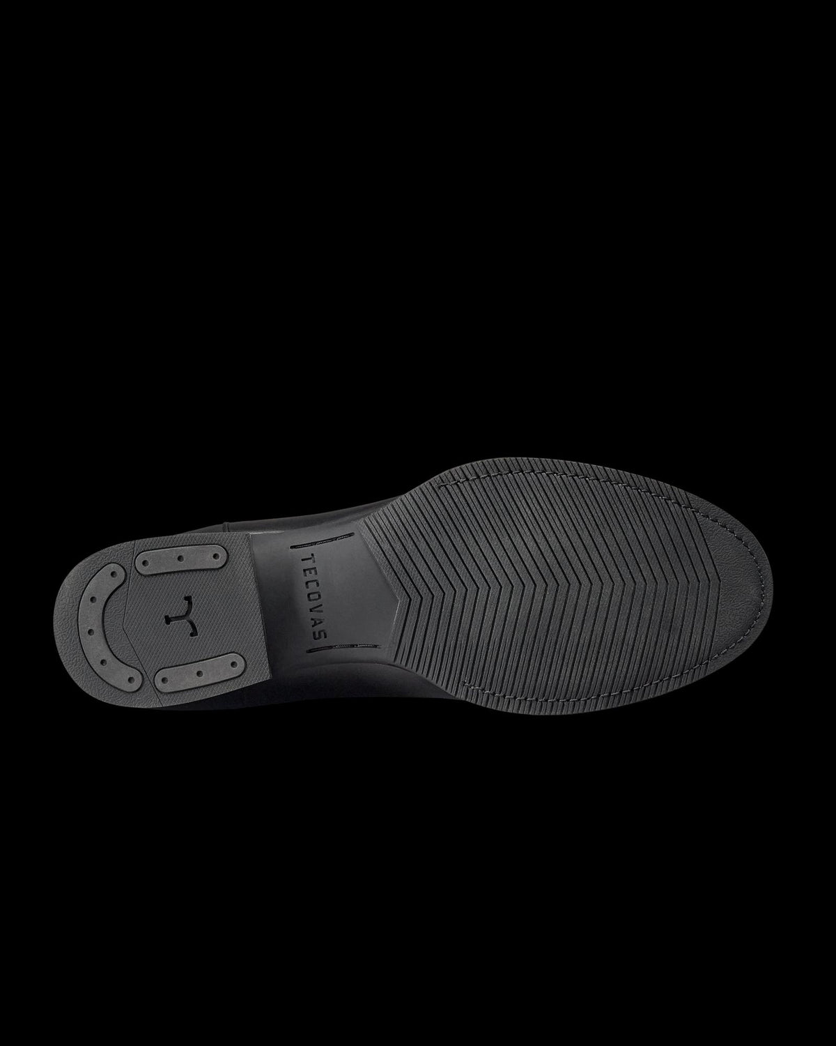 Sole view of The Glen - Midnight Cowhide on plain background